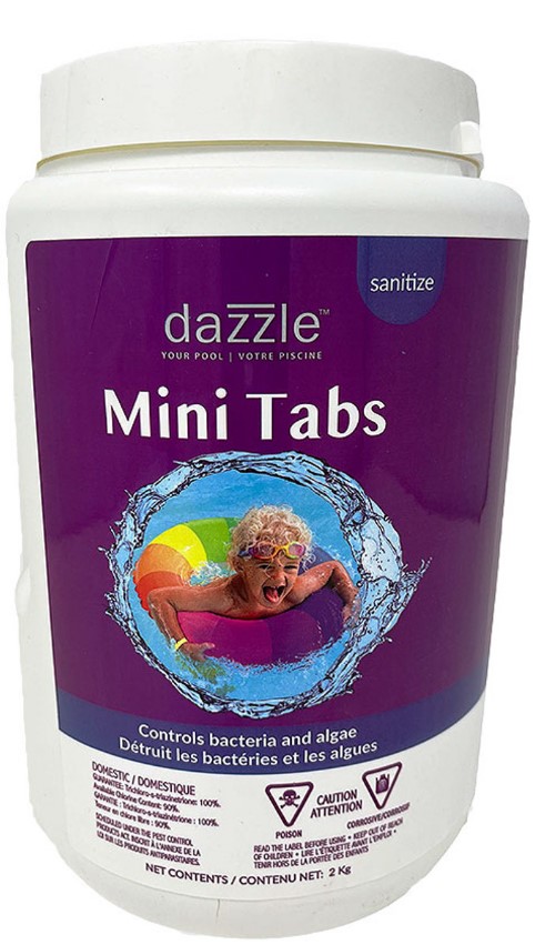 Dazzle Pool Mini Chlorine Tabs 2Kg